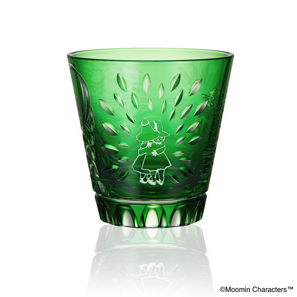 ムーミン小説の世界が、日本の伝統的工芸品「江戸切子グラス」に！　ムーミンとニョロニョロ・スナフキンとヨクサルの2種類