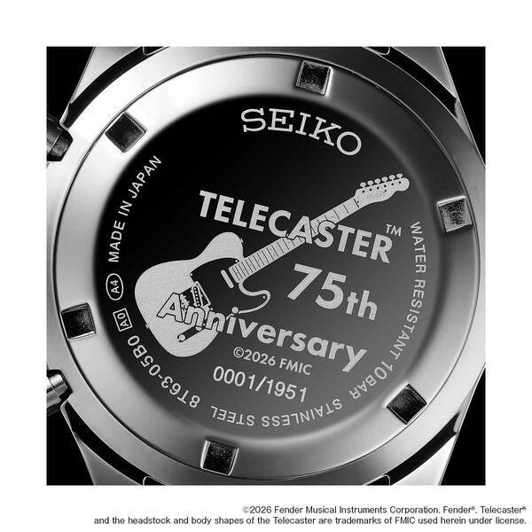 フェンダー「テレキャスター」の75周年を祝うアニバーサリーウオッチ、登場。