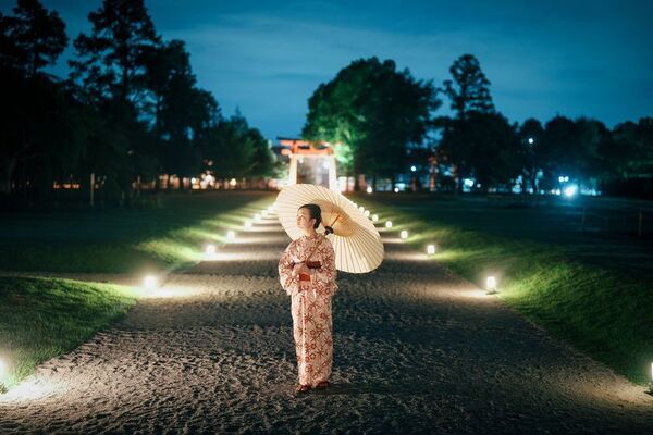 世界遺産　上賀茂神社　夏のライトアップ～龍神詣りと足つけ夕涼み～7月11日～22日開催