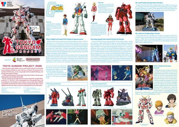 ＜TOKYOガンダムプロジェクト2026＞立像設置終了に伴い、今回が最後の“TOKYO ガンダムプロジェクト”！臨海副都心エリアにて“ガンダムスタンプラリー2026”第二弾開催！高校生達が英語で臨海エリアを観光ガイドするEnglish Guideも開催中！『機動戦士ガンダムUC』がよくわかるmapも配布