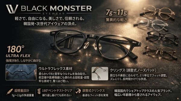 韓国眼鏡トップブランド「BLACK MONSTER」日本進出