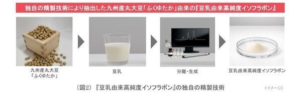 ノエビアグループ、九州産丸大豆「ふくゆたか」の『豆乳由来高純度イソフラボン』が肌のバリア機能を強化することを解明