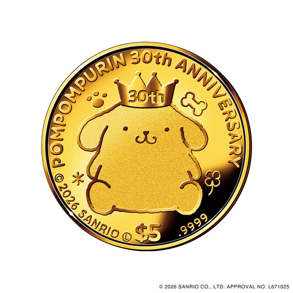 「ポムポムプリン」30周年をお祝いする公式記念金貨が登場！