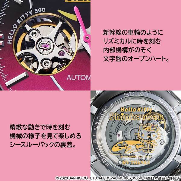 たくさんの笑顔を運んだ「ハローキティ新幹線」のフィナーレを記念した腕時計が、プレミコから登場！