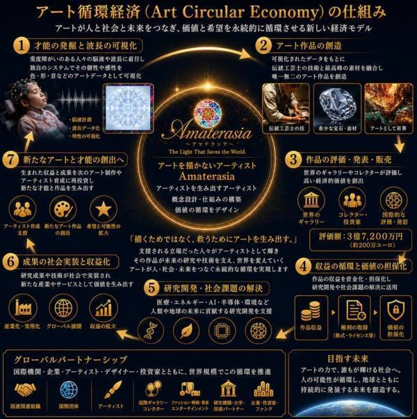 評価額3億7,000万円超！アート革命、始まる　アートの歴史を塗り替える存在──「アートを描かない正体不明のアーティスト」Amaterasia(あまてらしあ)のプレミアアートが初公開