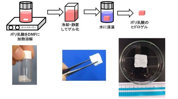 生体親和性の高いポリ乳酸ヒドロゲルを簡便に作製する技術　JST新技術説明会(7月9日)、大学見本市(8月27日・28日)で公開