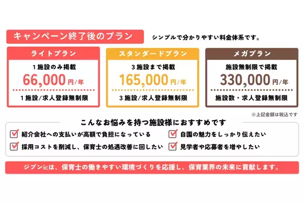 高騰する採用コスト削減を支援　保育士専門求人サービス「ジブンic」が掲載料無料キャンペーンを開始