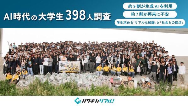 AI時代の大学生398人に意識調査を実施　約9割が生成AIを利用　学生が求めるのは「リアルな経験」と「社会との接点」
