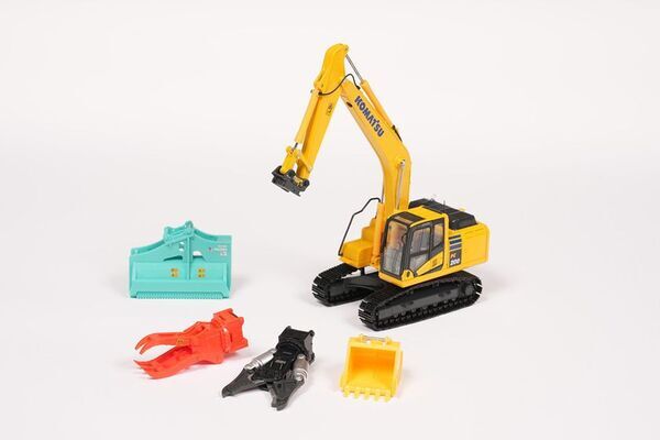 タグチ製の建設機械アタッチメントが1/32カプセルトイに！ミニチュア全4種、2026年7月から全国で順次販売開始