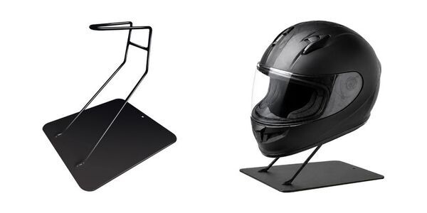 置くだけでヘルメットを“見せる収納”へ　3色展開のヘルメットスタンド「AMEX-C09」を7月15日発売～空間になじむシンプルデザイン、信頼の日本製～