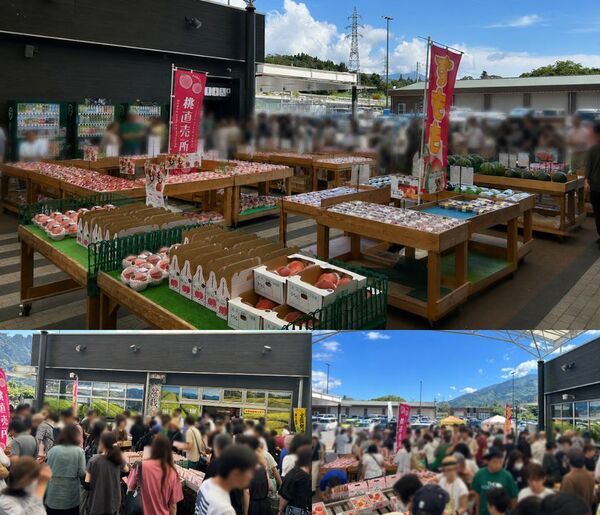 山梨県産白桃が大集結！道の駅なんぶ『8周年祭・桃祭り』開催　2026年7月18(土)～7月26日(日)の9日間～日頃のご愛顧に感謝を込めて～昨年大好評の桃イベントがさらに進化。新作『ももももももも桃の城』が初登場