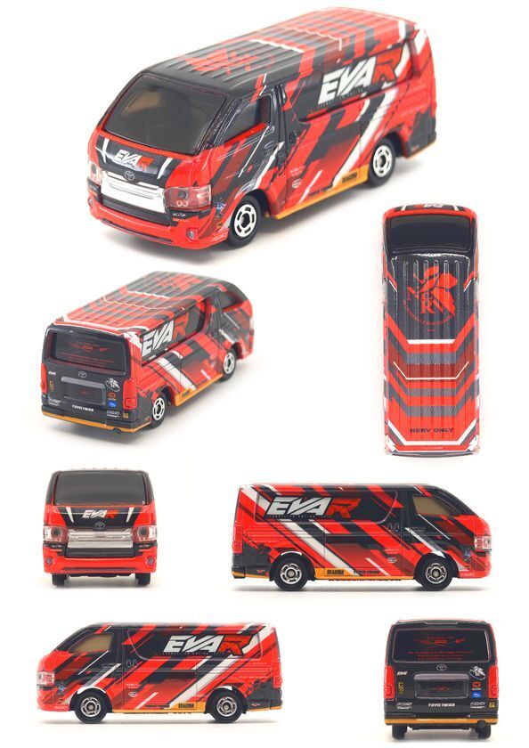 トミカよりエヴァンゲリオンレーシング「エヴァRT2号機 トヨタ ハイエース」が登場！！