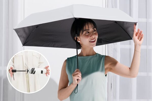 【本格的な猛暑シーズンに備えて】頭部表面温度を最大24.1℃低減、“熱を逃がす”放射冷却素材「ラディクール」を採用した晴雨兼用日傘『rcp』、全8タイプを展開