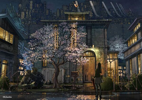 人気アニメで美術設定を手がけた背景デザイナー・金平和茂新作版画発表展を開催