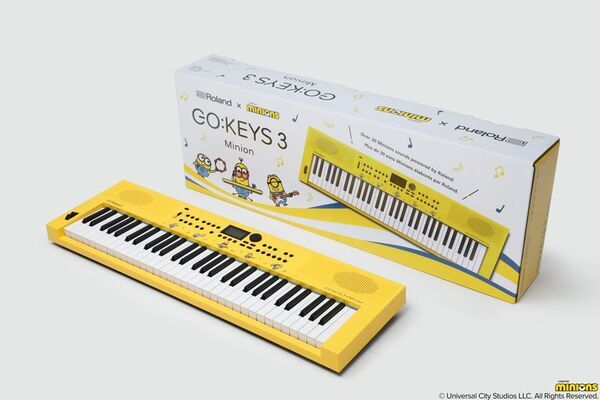 ローランドのポータブル・キーボード「GO:KEYS 3」に人気キャラクター「ミニオン」とのコラボモデルが登場