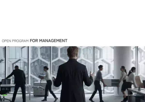 マネージャーを勇気づける、公開プログラム　「OPEN PROGRAM FOR MANAGEMENT」2026年8月27日より開講