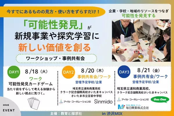 「可能性発見」が新規事業や探究学習に新しい価値を創る　渋沢MIXで「可能性発見」ワークショップ・事例共有会を開催