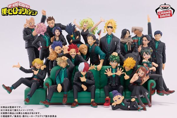 アニメ『僕のヒーローアカデミア』1年A組の23人がリアルフィギュアになってクレーンゲームで登場
