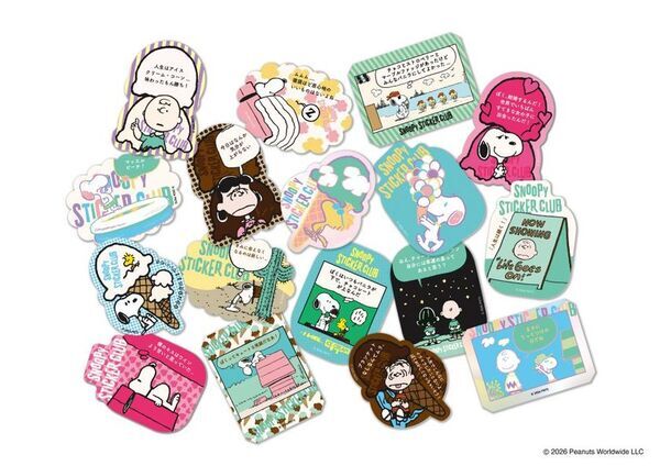 「SNOOPY STICKER CLUB -I LIKE... ICE CREAM-」お気に入りのステッカーを持ち帰れる体験型イベント8月20日(木)より大阪で開催