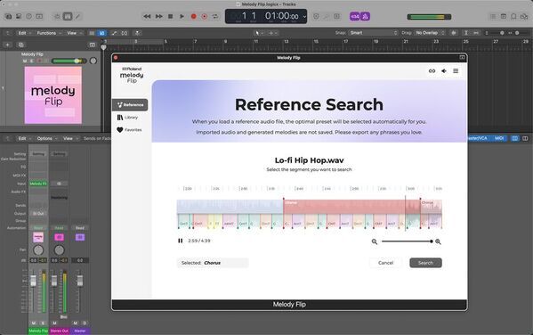 ローランド、音楽制作の新しい発想を生み出す　クリエイティブ・ツール『Melody Flip』を公開　～AIアシストによる革新的なメロディー生成ソフトウェア　アイデアとの出会いを楽しむ、クリエイティブな制作体験を提供～