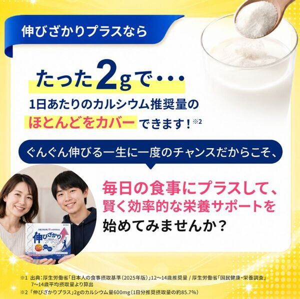 長引く猛暑で子どもの食生活管理に新たな課題　夏バテによる「栄養不足」をカバーする栄養補給食品「伸びざかりプラス」を新発売！
