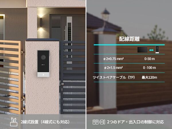 「スマートにつながる、次世代のビデオドアホン」EZVIZ、7インチ大画面とスマホ遠隔操作に対応した「HP5」日本向けカスタムモデルを発売