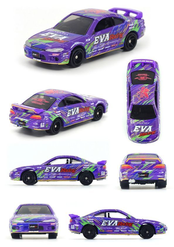 エヴァンゲリオンレーシングより2種類のトミカ「エヴァRT初号機＆2号機 日産シルビア」が登場！！