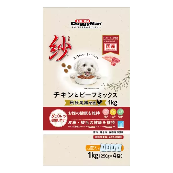 ドギーマンハヤシ、人気「紗」シリーズにドライフードが初登場　徳島県産ブランド地鶏「阿波尾鶏」使用、2026年8月20日発売
