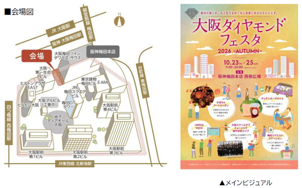 「大阪ダイヤモンドフェスタ2026 ～Autumn～」を10月23日（金）～25日（日）に開催します