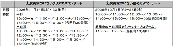 ROKKO森の音ミュージアム クリスマスイベント「森の音ワンダークリスマス2026」開催イルミネーションと楽しむクリスマスコンサート2026年11月14日（土）～12月25日（金）