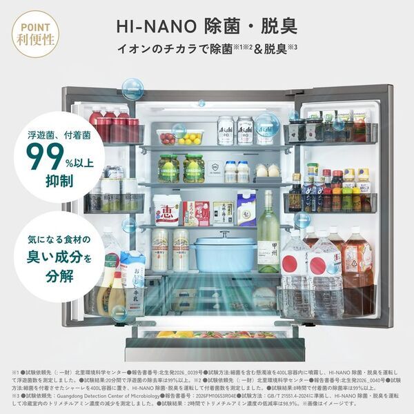 ハイセンスから初の500Lクラス冷凍冷蔵庫　2つの冷却器で冷蔵・冷凍それぞれのおいしさをキープするコンパクト大容量の6ドア「HR-FH50S」を新発売