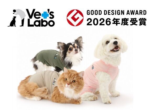 術後や治療中も、犬猫の「いつも通り」を支える　ベッツウェアが2026年度グッドデザイン賞を受賞
