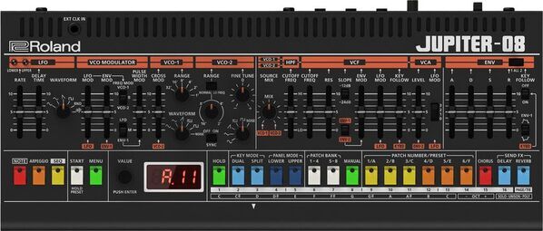 「JUPITER-8」を継承したモデルとオリジナル設計の新モデル。「Roland Boutiqueシリーズ」2機種を発売