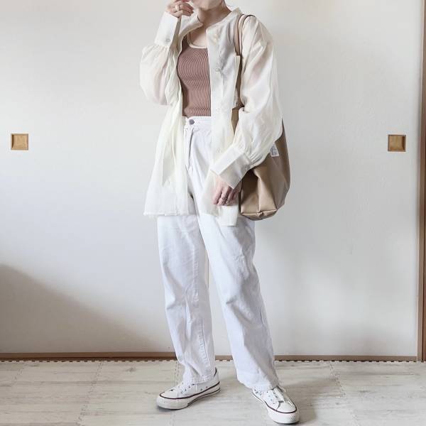 「重宝すること間違いなし」【しまむら】ブランドの“シアーシャツ”が着回しに最高♡