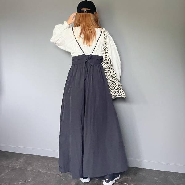 ボリューム感が可愛い×スタイルアップ！【ANGIE】夏も快適な着心地♡”フレアキャミワンピース”