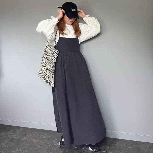 ボリューム感が可愛い×スタイルアップ！【ANGIE】夏も快適な着心地♡”フレアキャミワンピース”