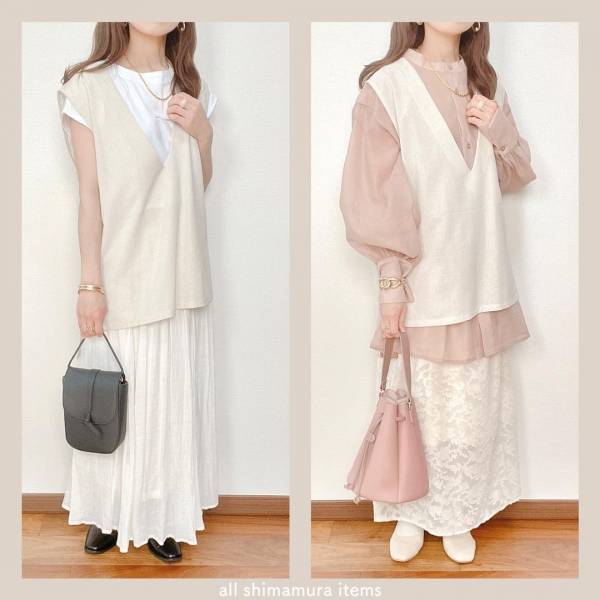 「シンプルコーデが一気におしゃ見え」「可愛すぎ」♡♡【しまむら】の「お気に入り」”ベスト＆タンクトップ”特集