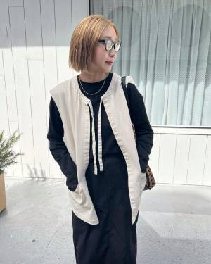 「このジレほんと可愛い」♡【しまむら】「首元は調節可能」な”ジレ”が「可愛いーー」！！