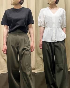 帰ってきた！あのバズり名品パンツ！！何色持っていても大活躍しちゃう♡【ユニクロ】”タックワイドパンツ”コーデ3選
