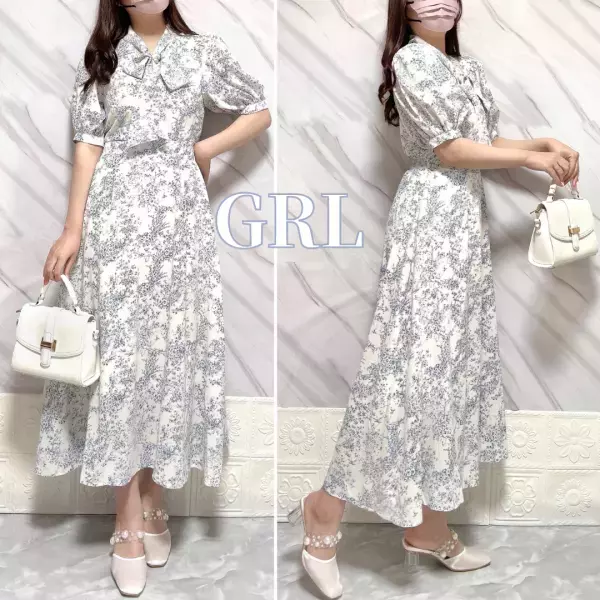 新作ワンピが「大当たり」！！【GRL】まさに「高見え」すぎる！”花柄フレアワンピース”♡