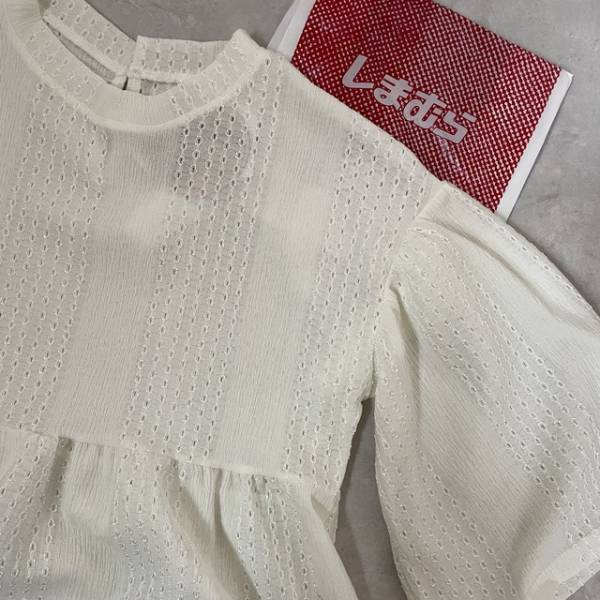 「後ろ姿まで抜かりなくかわいい」「360度かわいい♡」「細見え効果も◎」【しまむら】こだわりたっぷり♡”レースブラウス”