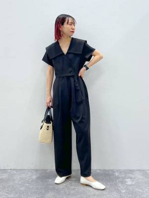 低身長さんに似合う♡【グローバルワーク】1枚で美シルエット！ 脚長見え「オールインワン」