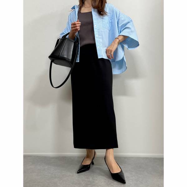 「シルエットが可愛い！」「パンツにもスカートにも合わせやすい」【ZOZOTOWN】オーバーサイズのストライプシャツコーデ♡♡