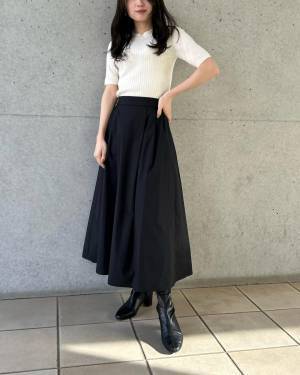 「プチプラには見えんわ」♡【GU】シルエット、最高◎ 大人っぽ「高見えスカート」