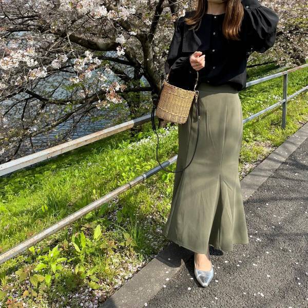 「プチプラには見えんわ」♡【GU】シルエット、最高◎ 大人っぽ「高見えスカート」