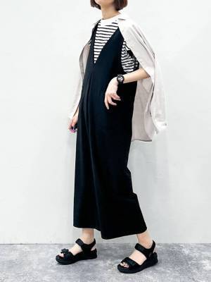 楽ちん！着回せる！体型カバー！【グローバルワーク】いいことしかない♡「オールインワン」