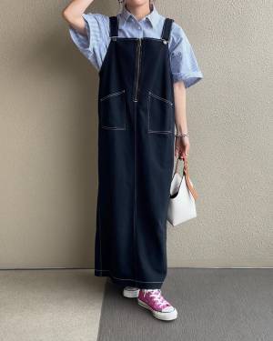 トップスは何が正解？デニムジャンパースカートコーデを徹底解説