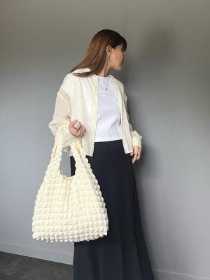 春におすすめ！「羽織るだけでワンランク上のコーディネートに」♡【Chacocloset】”シアースタンドカラーショート丈”