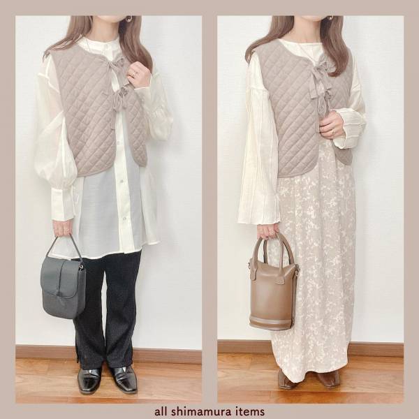 「迷わず」イロチ買いで「大満足」【しまむら】”キルティングベスト”がオシャレ