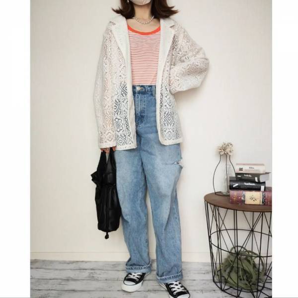 「ほんとかわいくてお気に入り」【しまむら】抜け感、たっぷり♡「レースジャケット」